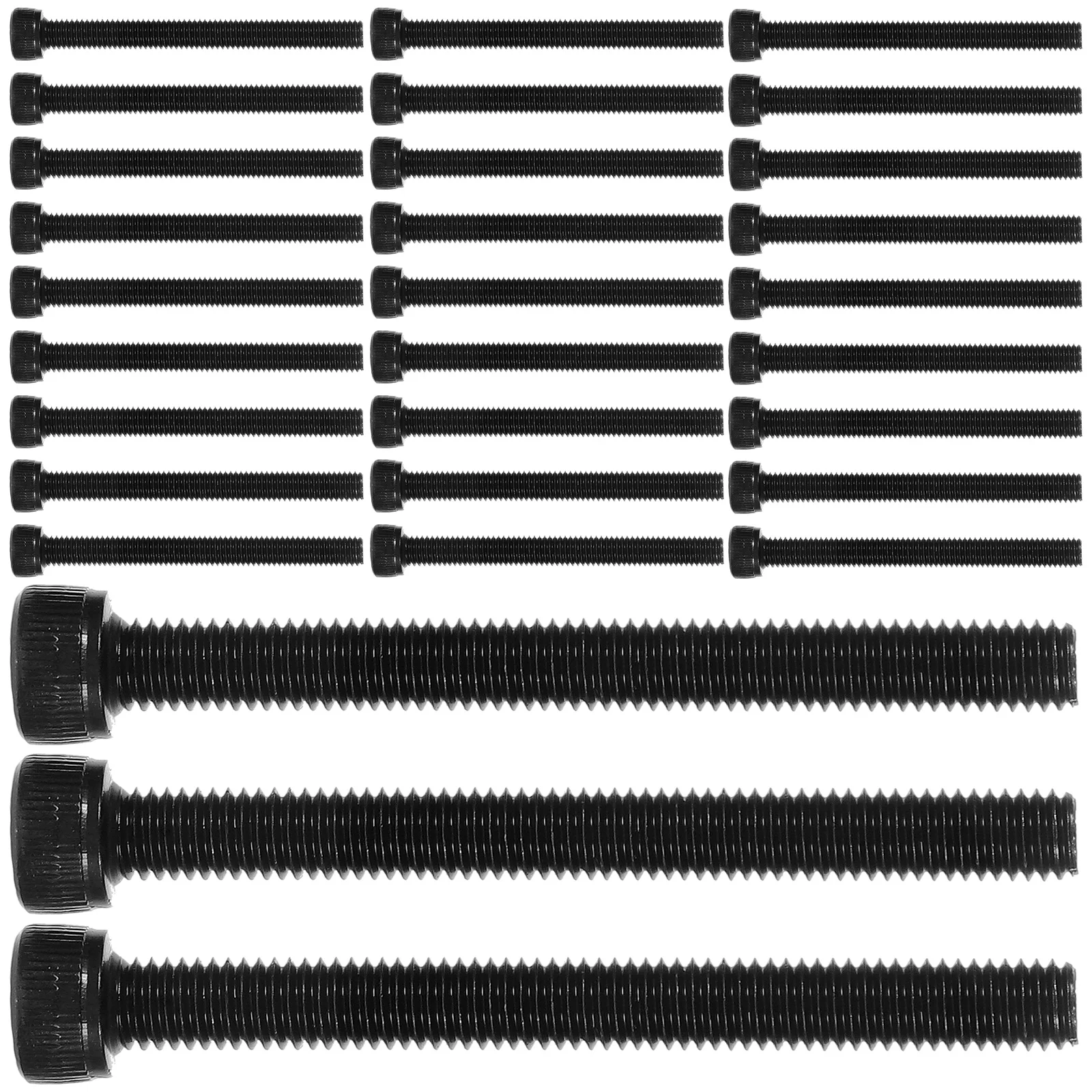 

50pcs Screws M5x50mm Head Bolts 129Grade Steel Black Oxide Furniture Automotive Mounting Bolts Hardware