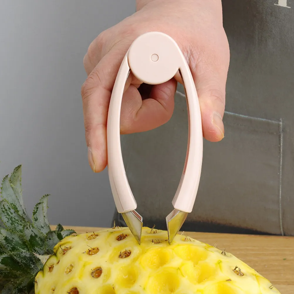 Compact Stainless Steel Pineapple Eye Peeler Strawberry Huller Stem Remover Multi Functional Fruit Vegetable Core Remover view 2