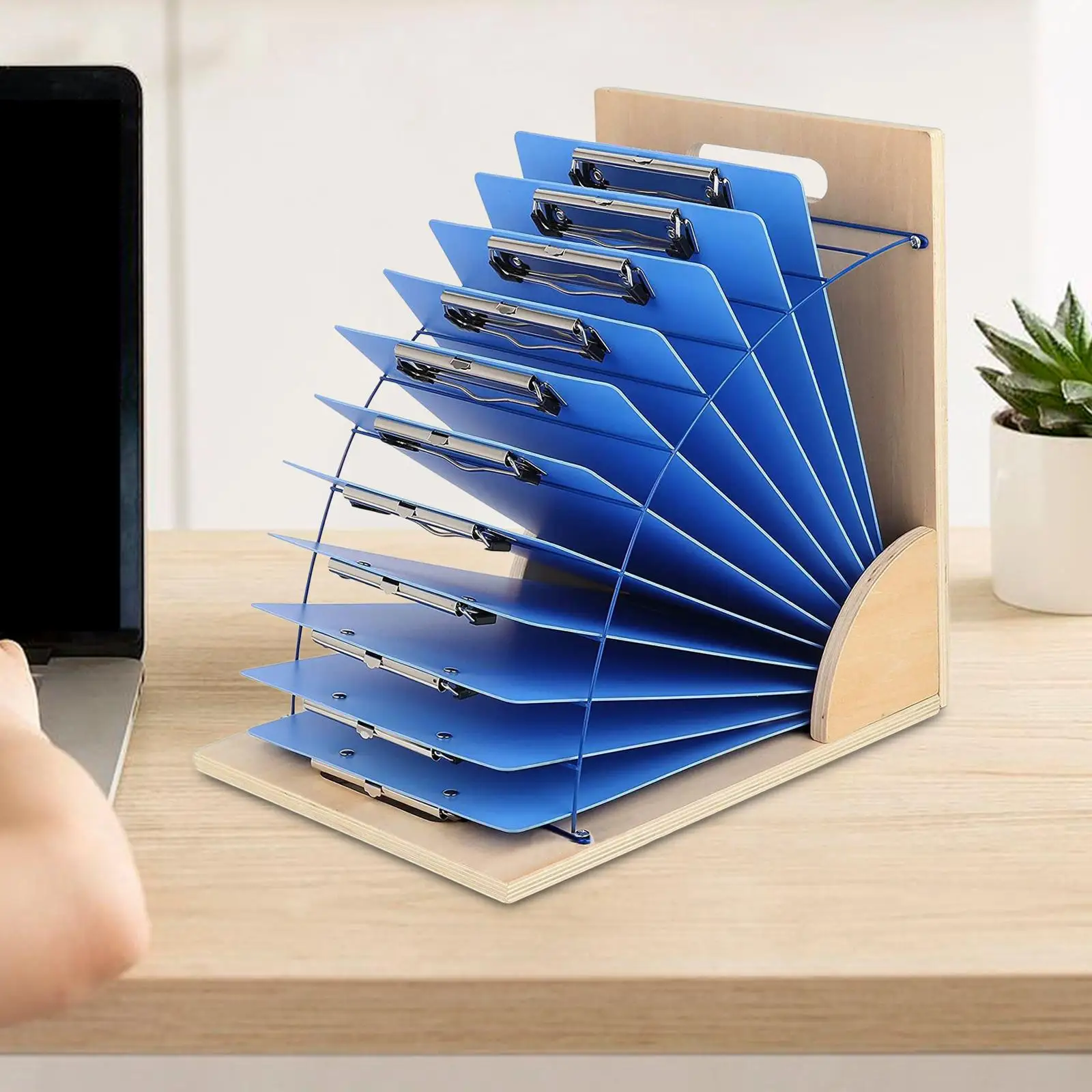 

File Organizer Wood Desktop File Holder Book Storage Shelf File Rack Multifunctional Wood Combination File Organizer for Book