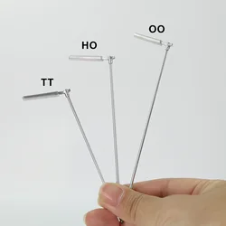 Evemodel 5pcs Model Trains TT HO OO Scale Metal Platform Silver Lamp Street Light Cool White LED LD05