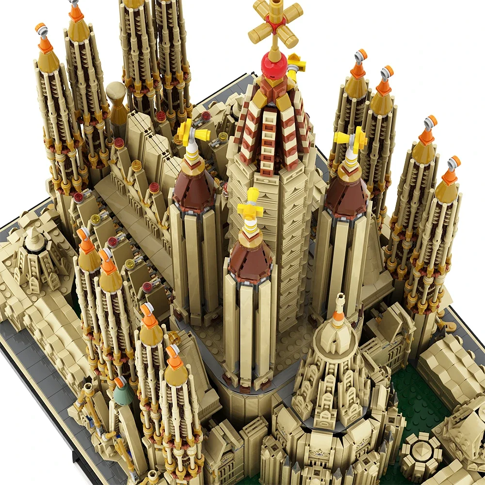Moc Sagrada Familia Bausteine-Set, Christus-Kathedrale, Architektur, dekoratives Modell, Spielzeug für Erwachsene, Weihnachtsgeschenk, 10055 Stück