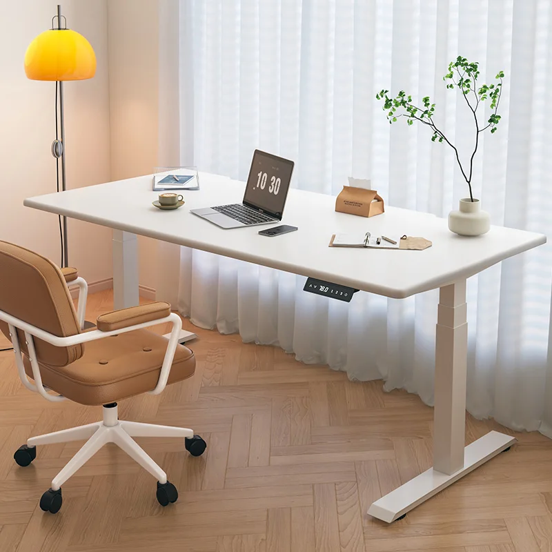 

Smart Electric Lifting Table Bedroom Home Student Desk Office Game Table Cherry Wood Desktop Lifting Table Legs