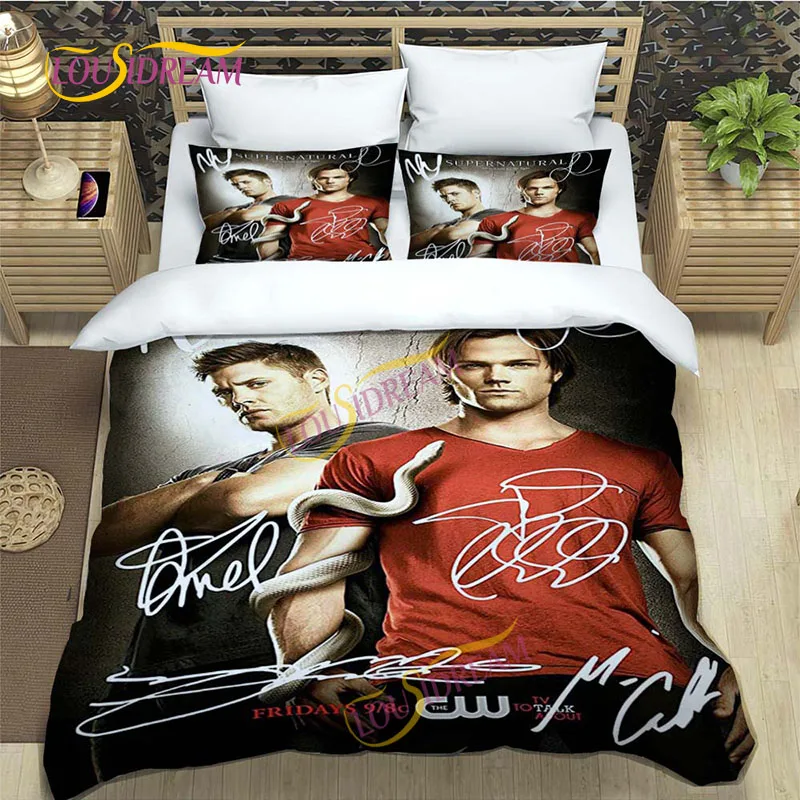 Movie Supernatural Bedding Set Comfortable duvet cover and pillowcase Single/Double Size Home Dormitory Sheets Couple Bed Set