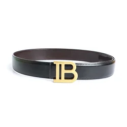 Fashion Luxury Designer Brand Pin Buckle B Belt Men High Quality Women Genuine Real Leather Dress Strap for Jeans Waistband Goth