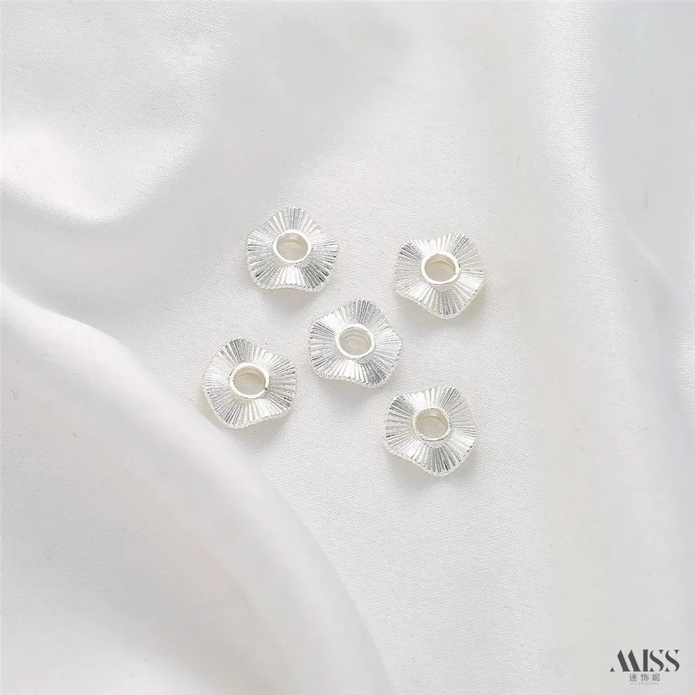 14K Gold-wrapped Color-preserving Wavy Lace Bead Spacer DIY Handmade Bracelet Necklace Beaded String Jewelry Accessories