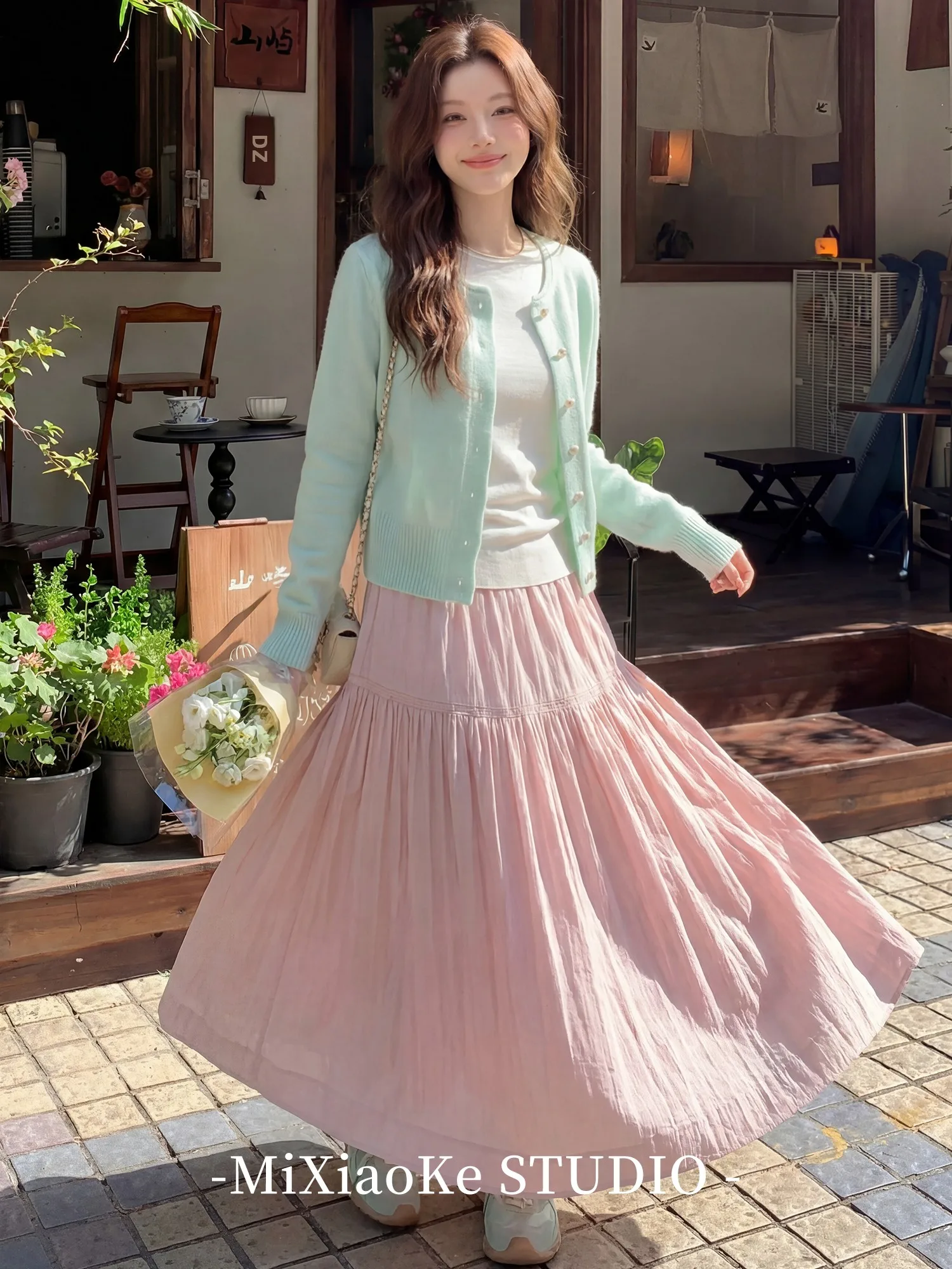 

Soft een Knitted Open Cardigan Women's Early Spring Korean Sle Sweater ort Outerwear Comfortable Breathable Long Sve