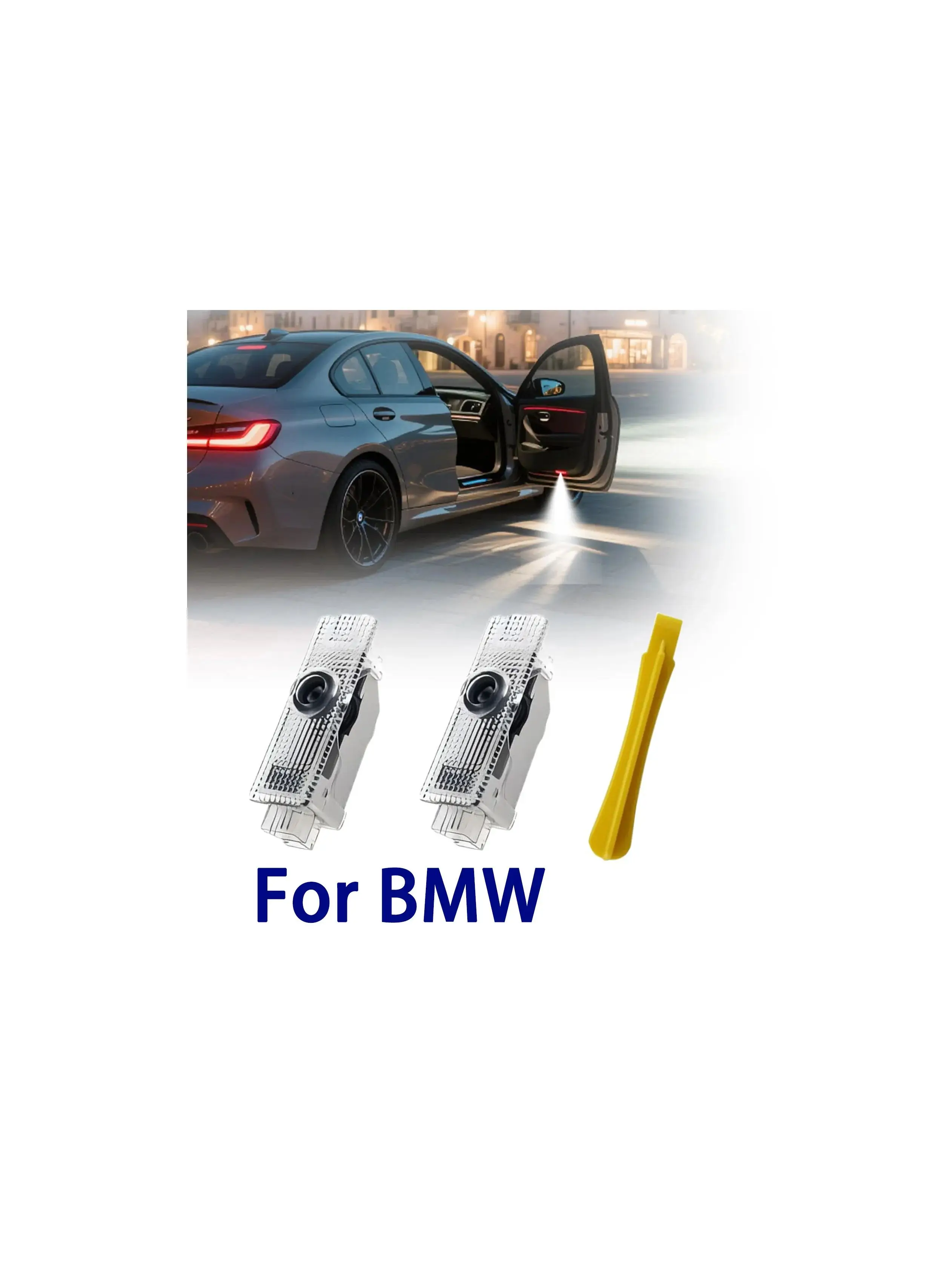 2 Stück Willkommensbeleuchtung für E60 E46 E61 F07 F10 F11 F18 E63 E65 E90 E92 E93 E91 F30 LED Auto-Türprojektor Willkommens-Geisterschatten-Licht