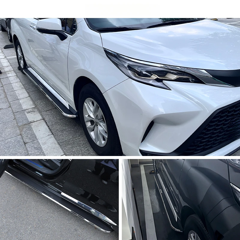 Hot Selling Matte Black Aluminum Bolt-On Pair of Running Boards Extra Long For SUV Pickup