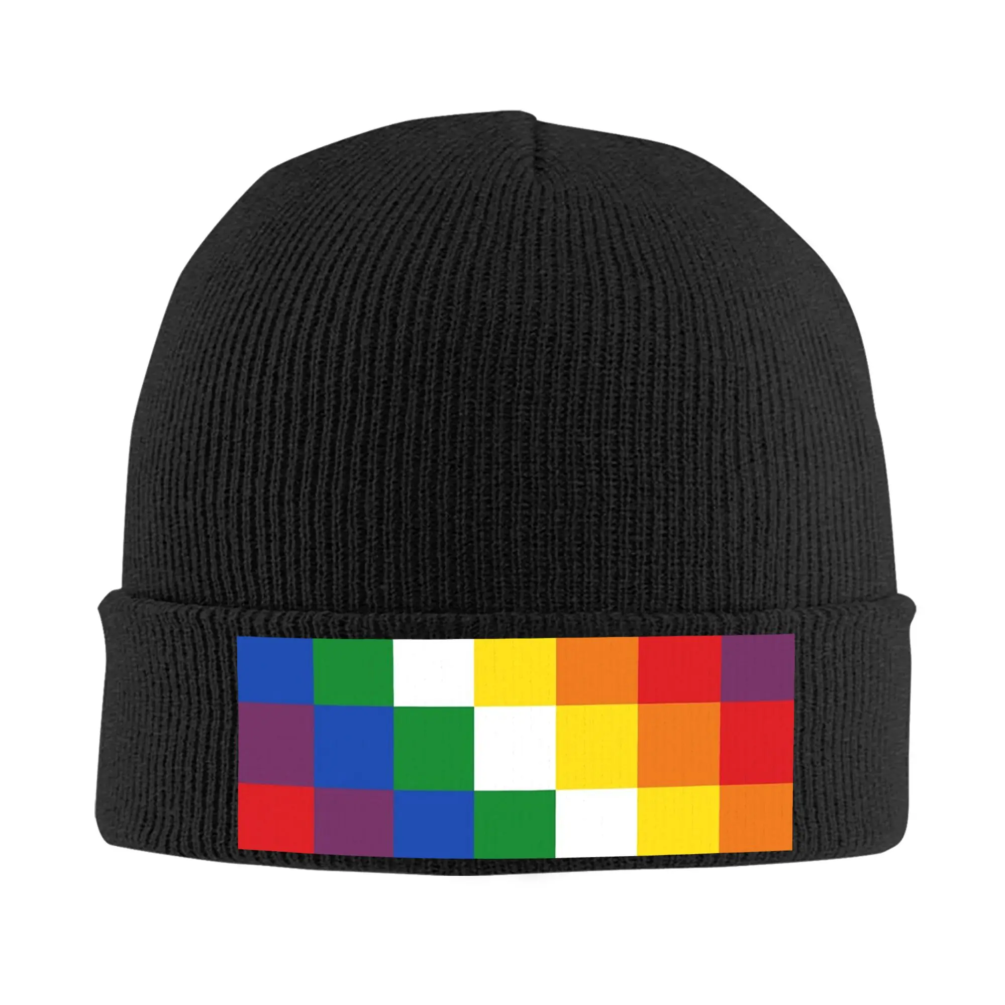 

Wiphala вязаные шапки зимние теплые шапки шапка унисекс вязаные шапки модные