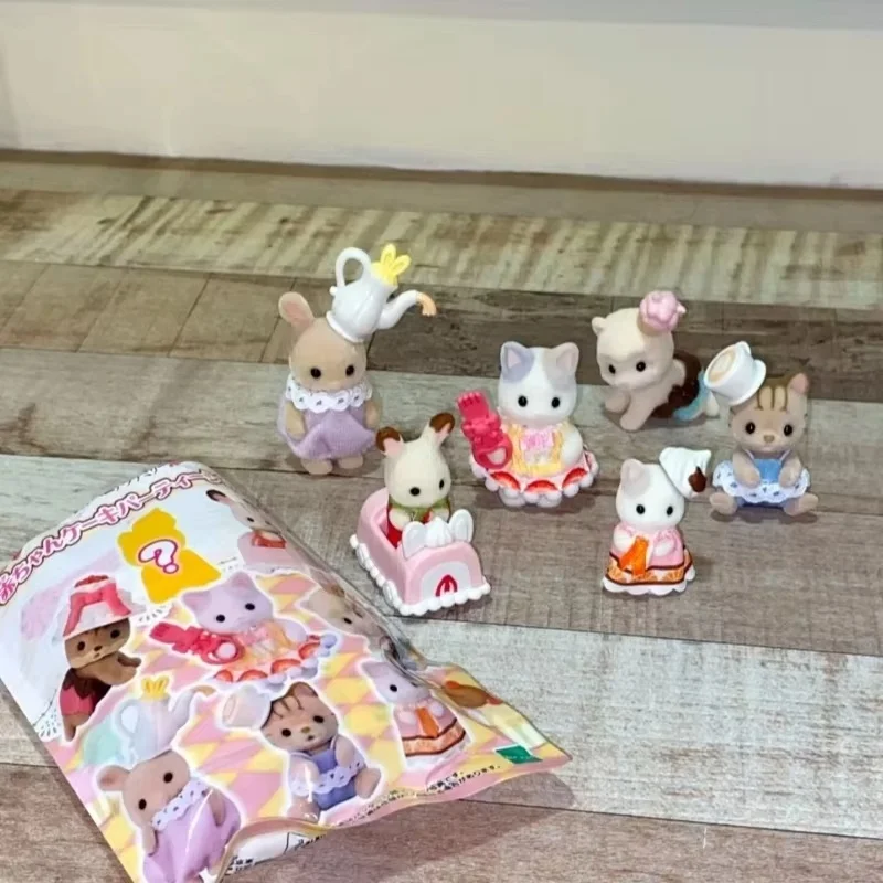 Hot Sylvanian Families Bakken Make-Up Magic Society Serie Blind Pouch Figuren Meisje Huis Poppen Handgemaakte Kind Speelgoed Kamer Decora