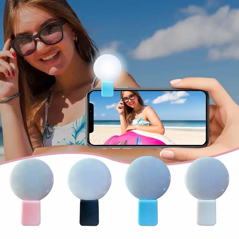 Mini Selfie Ring Light LED Flash Phone Lens Light USB Rechargeable Clip Mobile Phone Fill Lamp Women Selfie Lights