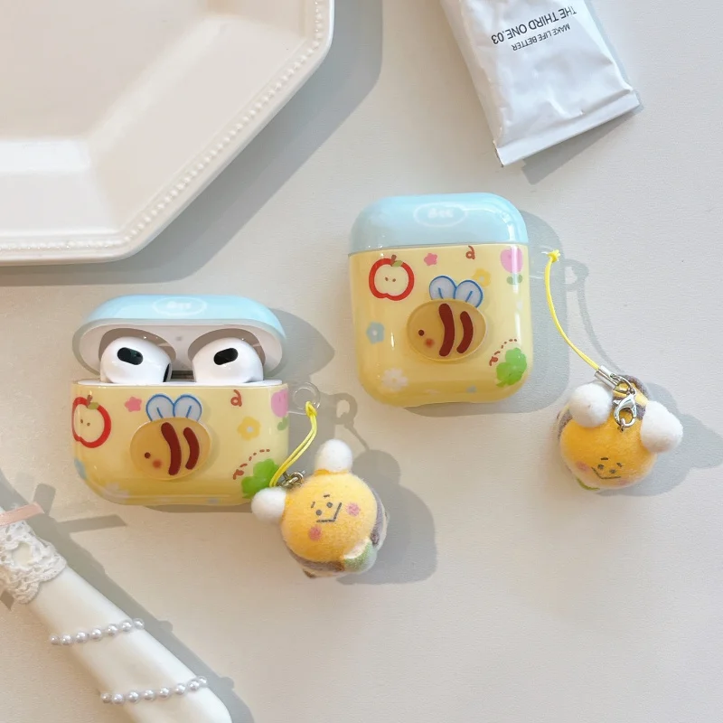 Suitable for pastoral-style three-dimensional little beesairpods4Protective Shellairpodspro3New protective case for Apple earpho