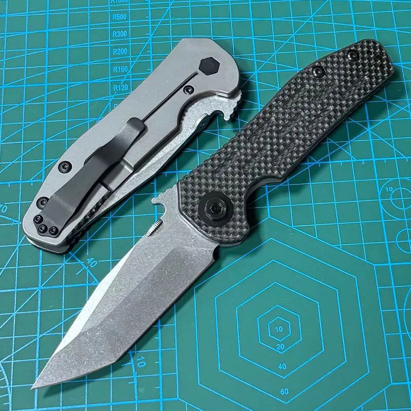 

Lism Store 0620CF Flipper Knife 3.62" CTS-204P Blade, Carbon Fiber Handles
