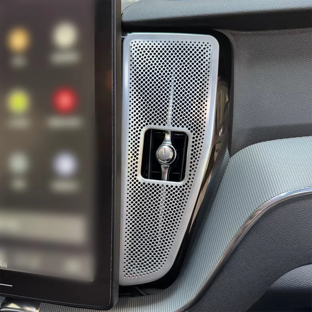 Center Console Side AC Vent Dust Cover Trim Engineered for Volvo For XC60 Production Years 2018 2026 Stainless Steel Build