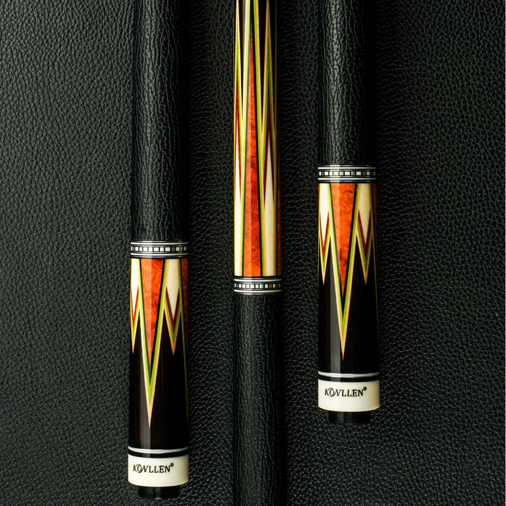 Billiard Club Maple Inlaid Carbon Fiber Tube Leather Handle Club