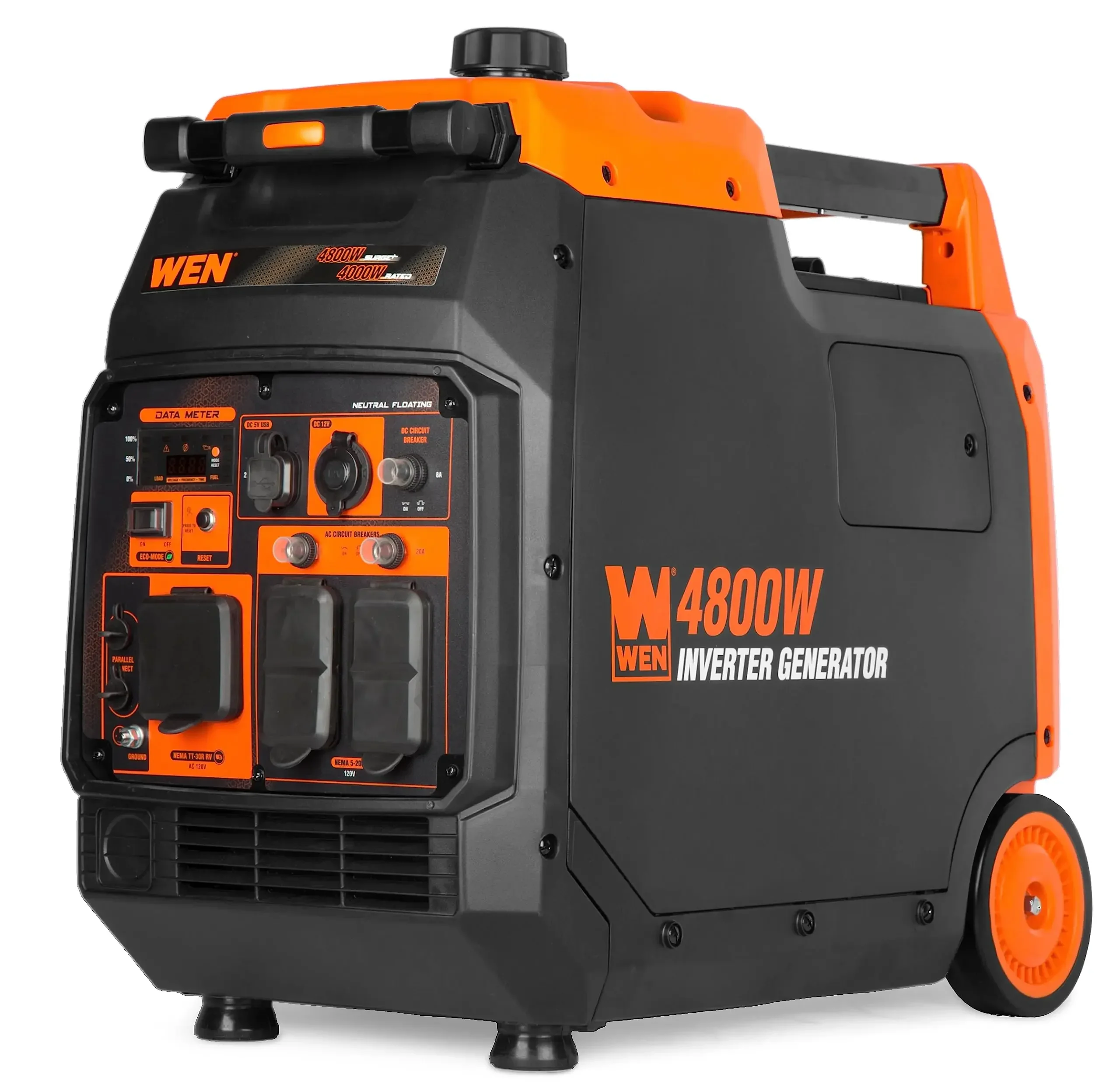 4800-Watt Portable Inverter Generator 224cc Engine Generates Up To 4800 Surge Watts and 4000 Rated Watts