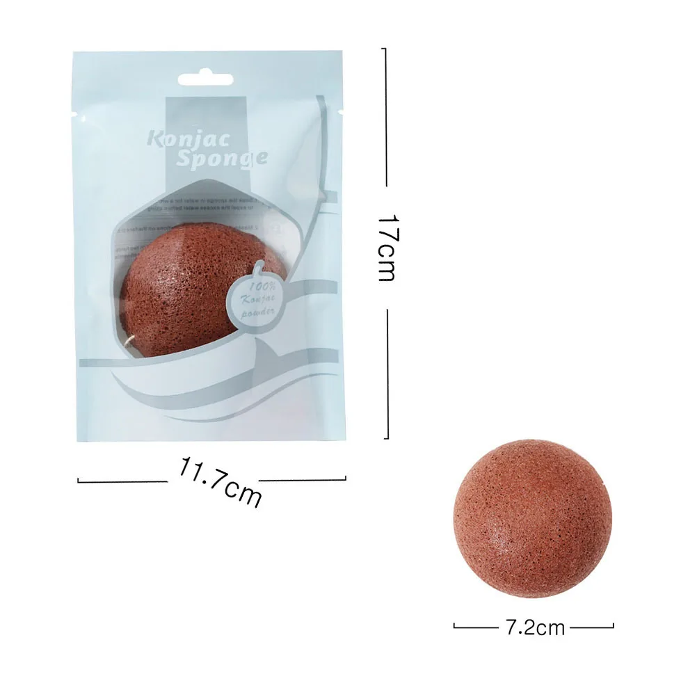 3 個のウォッシュフェイスフラッター天然半円形スポンジ黒ずみ用の優しい毎日の角質除去クレンジングスポンジ