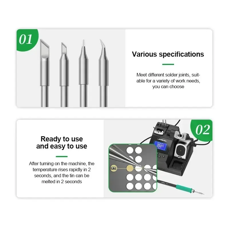 أطراف مكواة لحام عالمية RL-T245 - مجموعة أطراف JBC C245 المتوافقة لمحطة لحام Xsoldering T245 وGVM T245