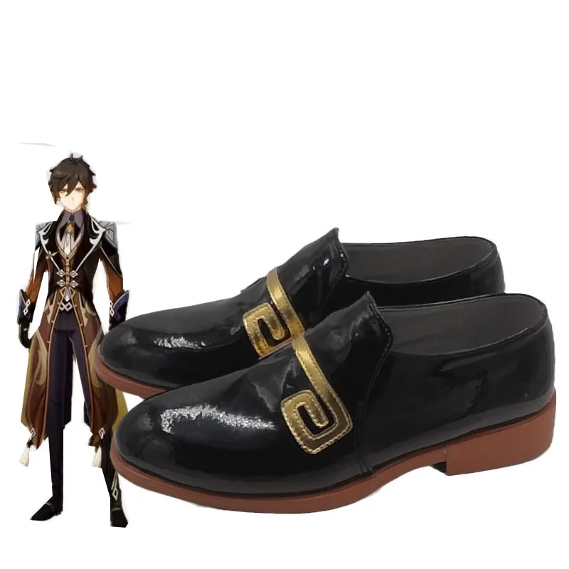 Zhong Li Cosplay Shoes Anime Game Genshin Impact Zhongli Cosplay Halloween Party Shoes Costume Accessories