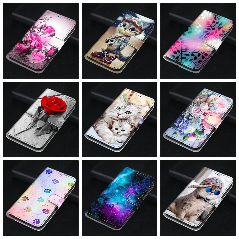 Wallet i Phone 15 Plus Leather Case for Funda iPhone 15 14 13 12 11 Pro Max Cases Cute Cat Dog Flip Back Cover Card Holder Women