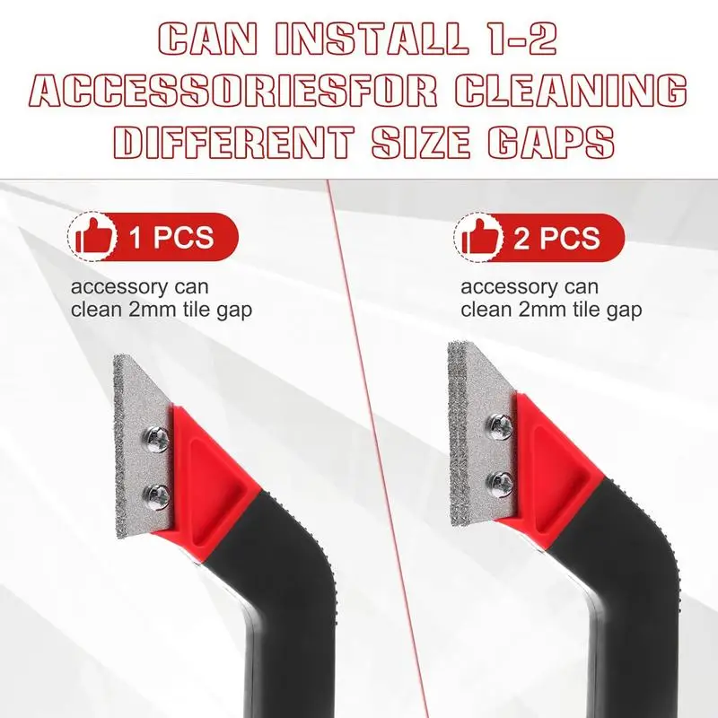 أداة كشط الجص 8X ملحقات حشو مزيل الجص بزاوية طويلة الأمد مع تصميم مريح 5 استبدال إضافي