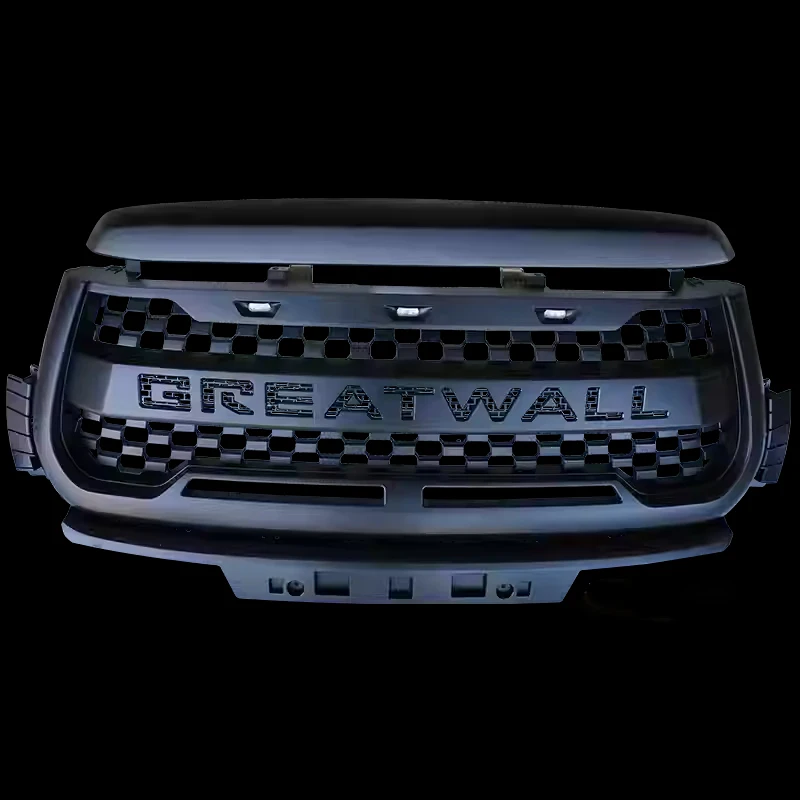 For Great Wall Poer Gwm Poer 2020 2023  Middle grille Black Warrior modification Automobiles Parts accesorios para auto tools