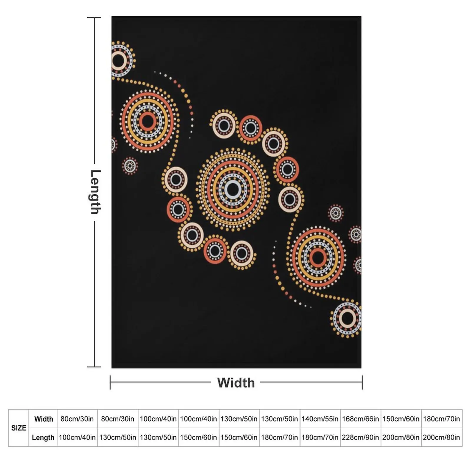 Aboriginal Art Aborigine Australian Indigenous aboriginal Flag autochthon Bigambul Points Circle Autumn Day Gift F Throw Blanket