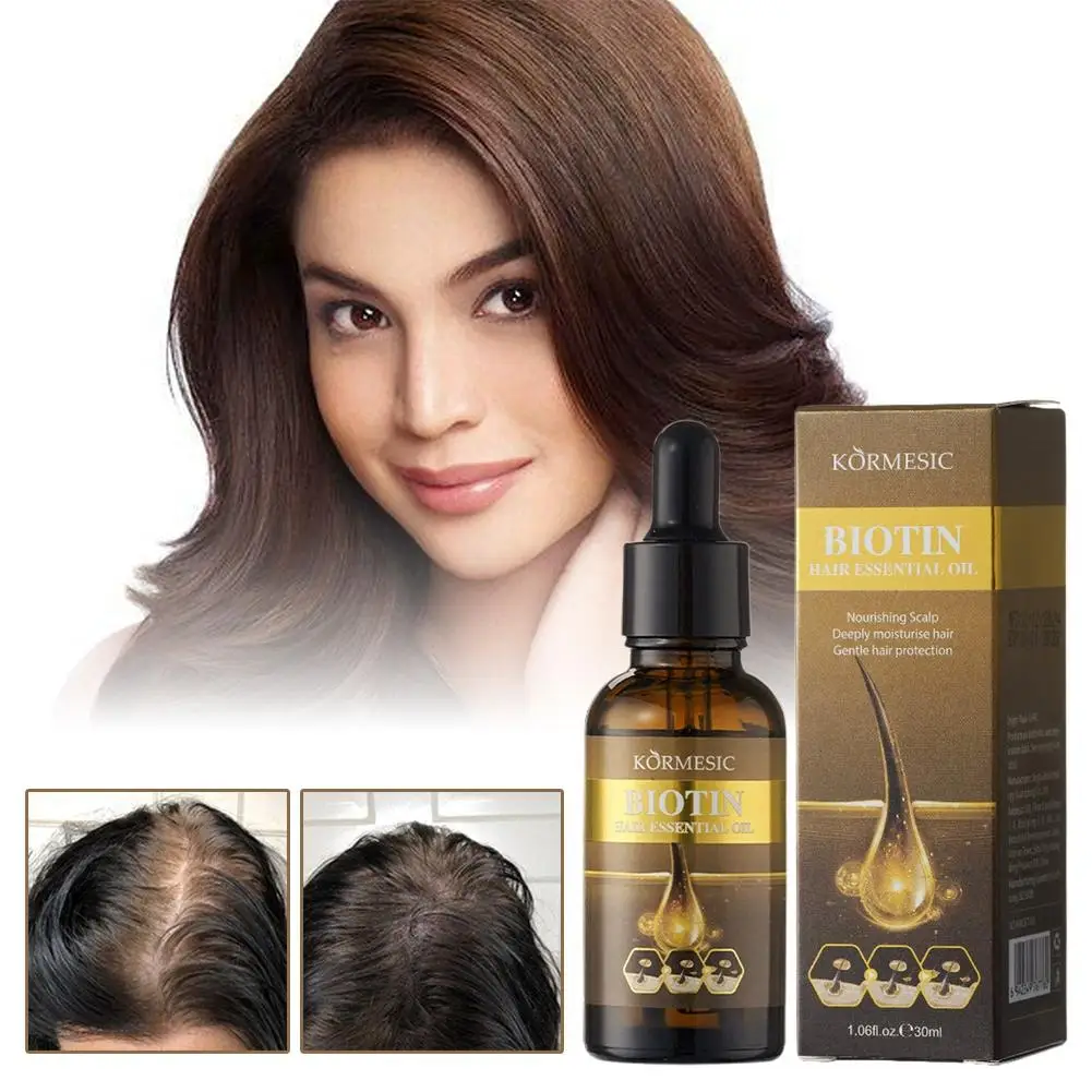 1/2/3pcs Biotin Thicken Hair Oil Fast Growth Serum Anti Hair Break Baldness Hair Loss Treatment Spray Strengthen Hair Health Man