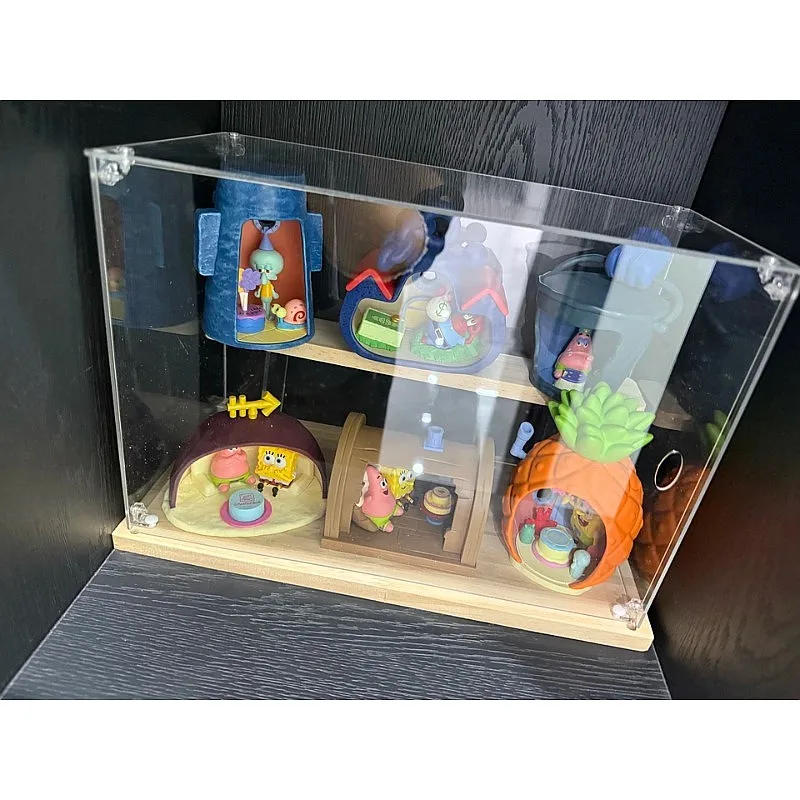 Acrylic Blind Box Display Stand Bubble Staircase Dustproof Case for Lego Brick Showcase - view 6
