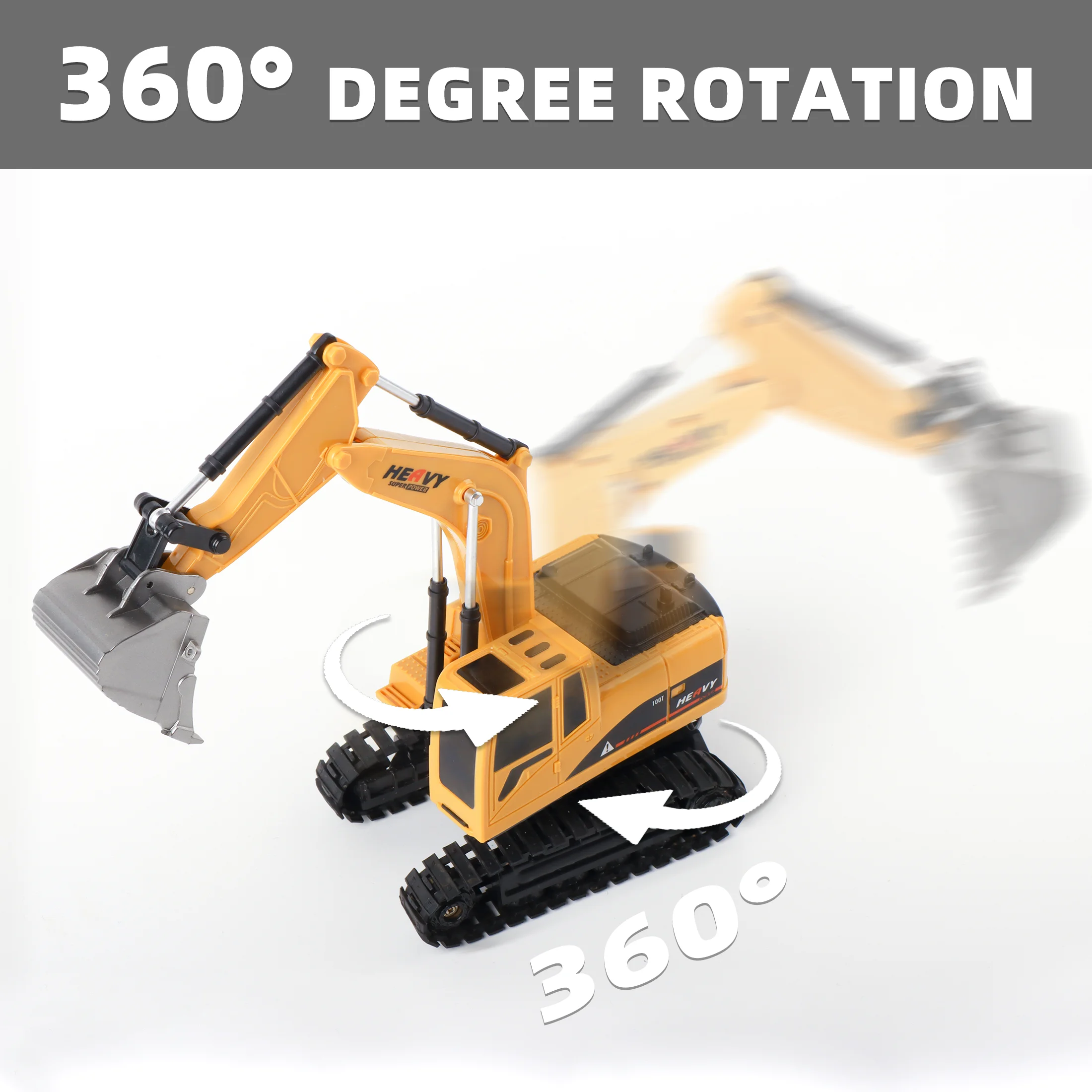 ZWN حفارة التحكم عن بعد وشاحنة قلابة RC نموذج سيارة لعبة المهنية محاكاة البناء مركبة أفضل هدية للأطفال