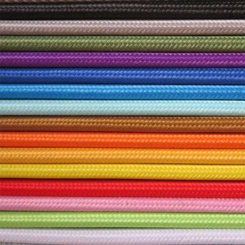 2m 3m 5m 10m 250V 2 Core 0.75mm2 Textile Electric Wire Fabric Cloth Braided Flex Cable Vintage Lamp  Cord