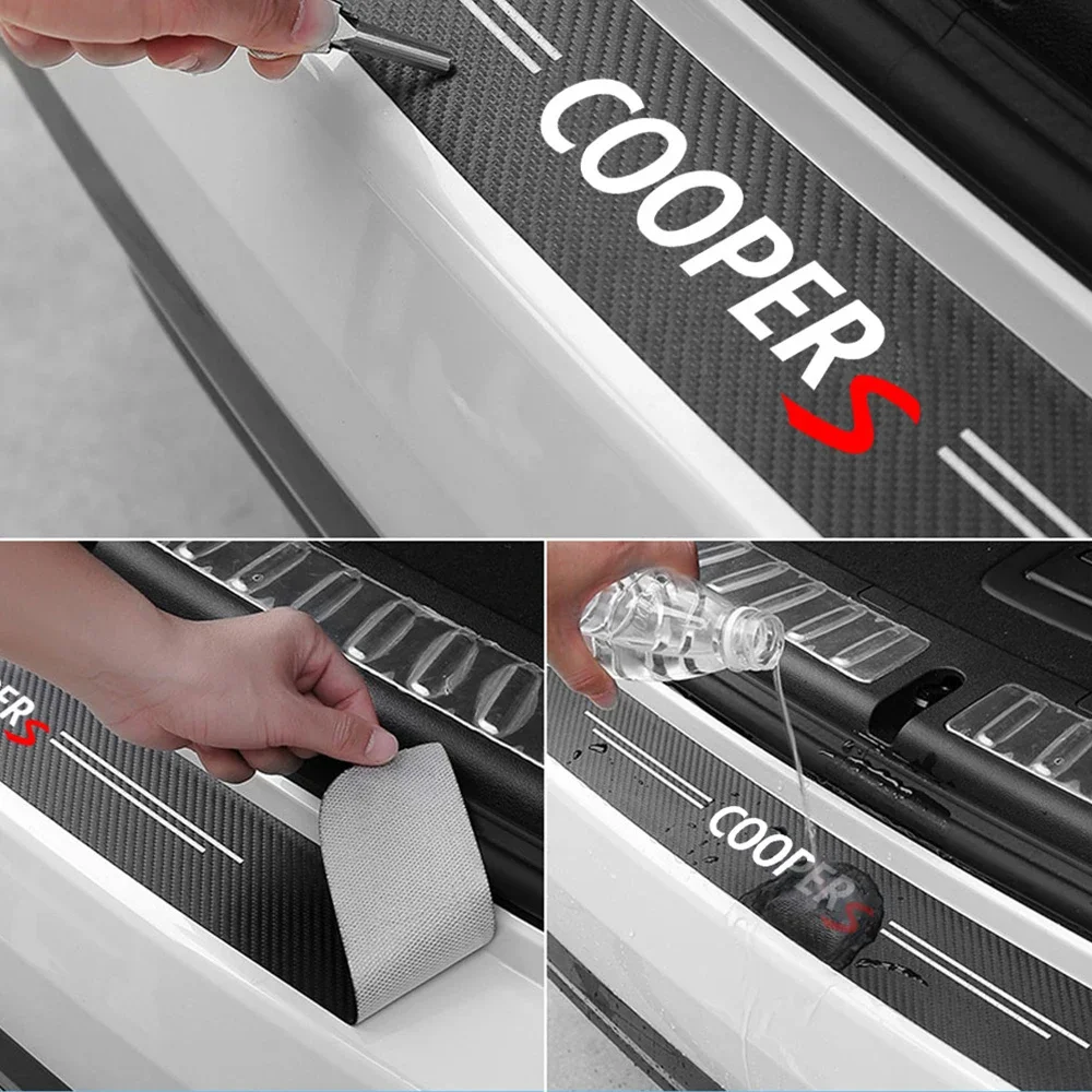 1pc Car Trunk Bumper Decorative Protective Film Stickers for Mini John Coopers Works F54 F55 F56 F57 R55 R56 R57 R58 R59 R60 R61