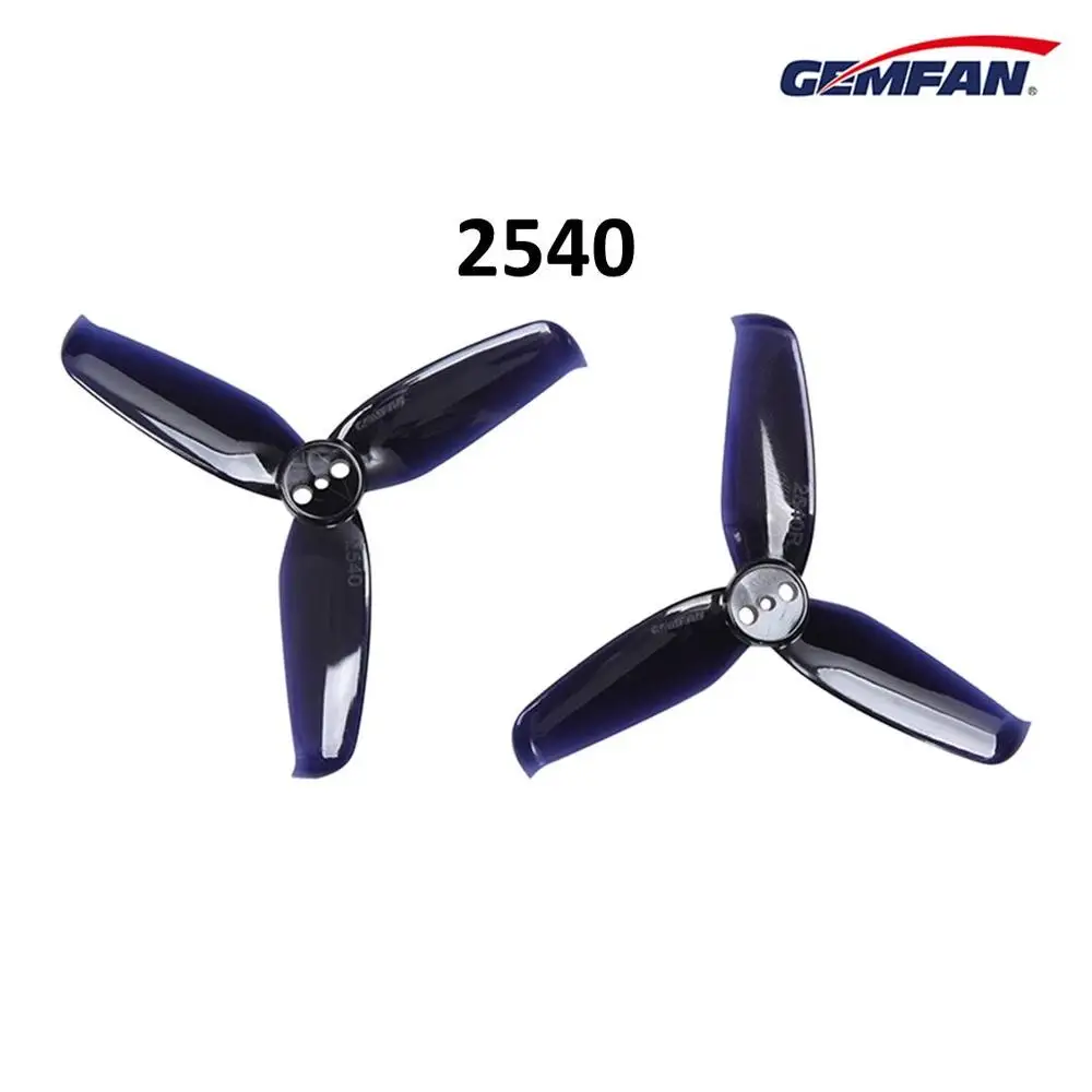 

8pcs/4pairs Gemfan Flash 2540 2.5x4 2.5 Inch 3-paddle Propeller With 1.5mm Mounting Hole For 1105 1106 Motor