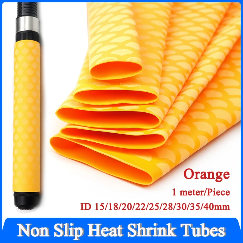 

1~10pcs Orange ID 15~40mm New Non Slip Heat Shrink Tube Waterproof Cover Bicycle Handle Protector Anti Skid Fishing Rod Wrap