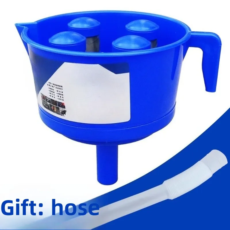 Oil water separator funnel with four filter elements for filtering moisture and impurities, filter screen