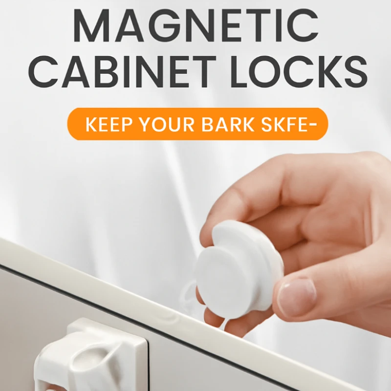 

Детский безопасный замок для двери шкафа, магнитный детский скрытый замок для ящика с защитой от защемления, бытовой защитный магнитный замок, предотвращающий опасность