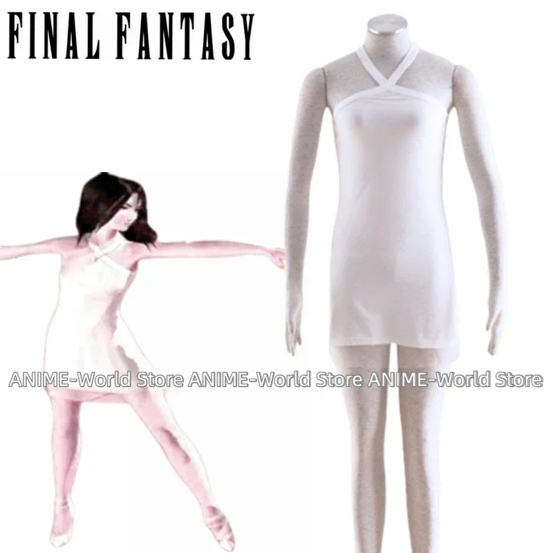 

Game Final Fantasy VIII Riona Bianco White Dress Cosplay Costume Halloween Any Size