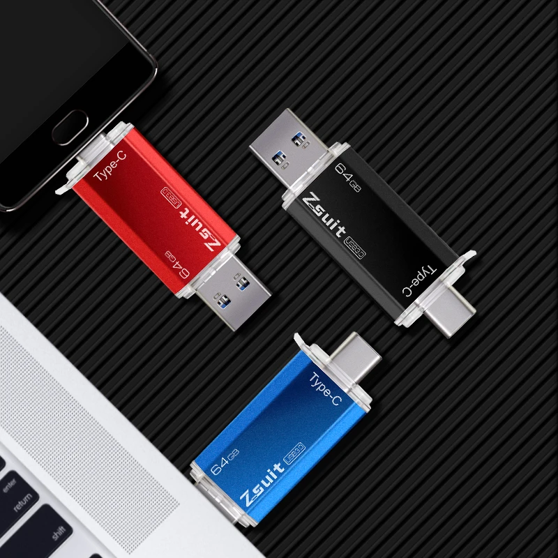 10 teile/los Typ-C-Flash-Laufwerk 16GB 32GB Metall otg 2 in 1 USB-Stick 3.0/2,0 Memory Stick USB-freies Logo Cle USB wasserdicht u Disk