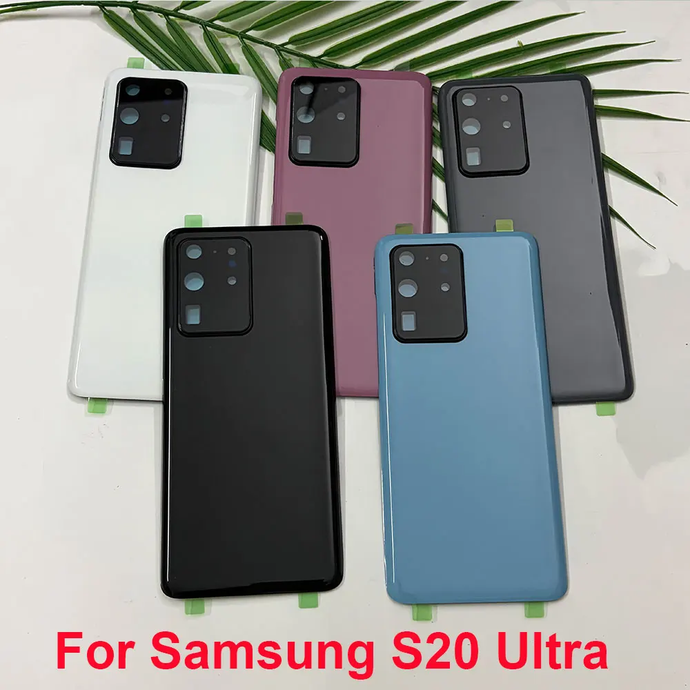 New For Samsung Galaxy S20 Ultra Back Battery Cover Door Housing For Samsung S20U G988B, G988U Battery Cover with Lens Sticker