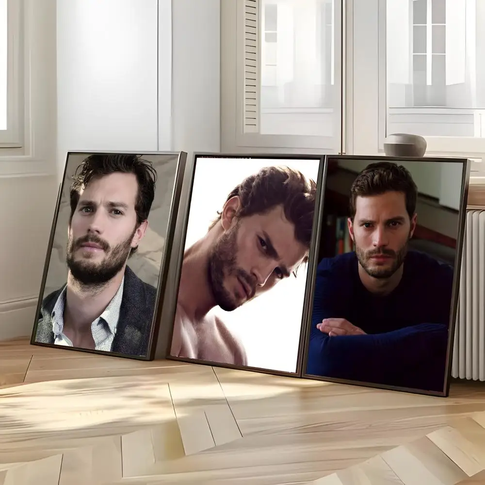 Gritty Celebrity J-Jamie Dornan Poster Distinct Home Decor Concepts Chic Indoor Art Pieces