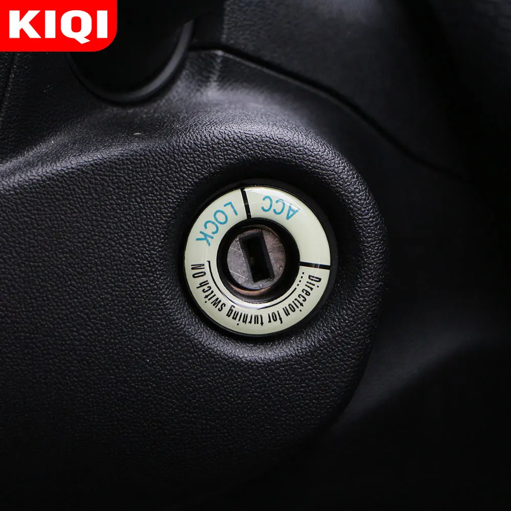 Car Ignition Key Ring Cover Decorative Trim Luminous Stickers for Peugeot 208 301 307 308 2008 3008 5008 Accessories Car-styling