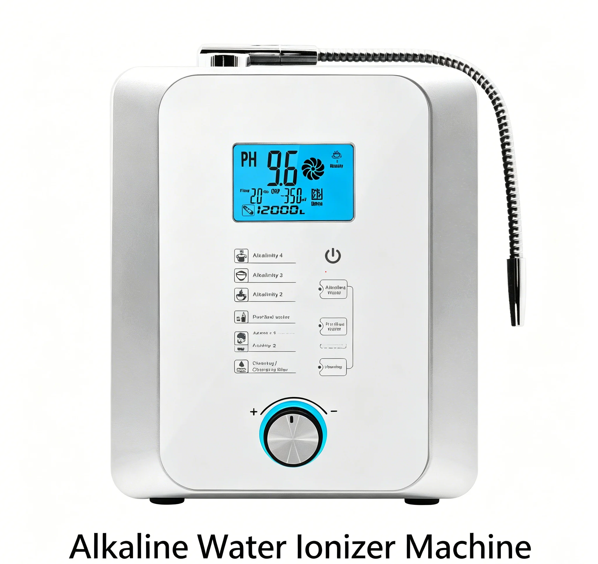 Self-Cleaning Water Ionizer Purifier, Home Alkaline Water Generator with 7 Water Levels, Easy Installation