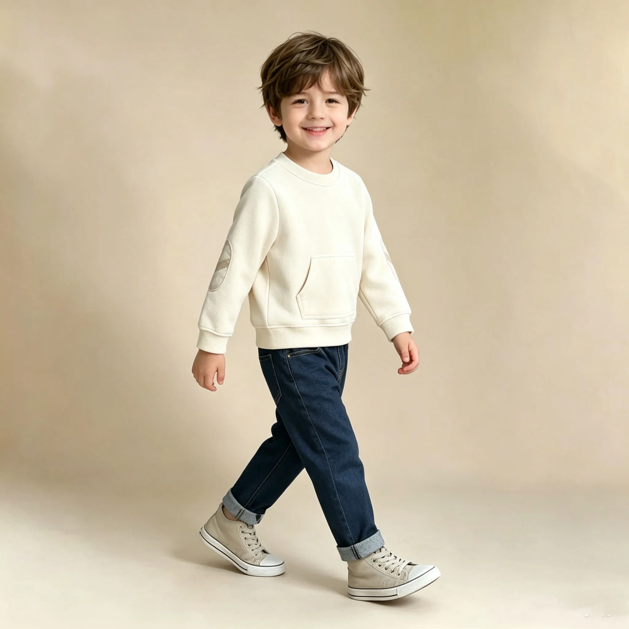 Toddler Boys Clothes Set Spring Autumn Striped Collar Long Sleeve Sweatshirt Pants 2 Piece Outfits Kids Boys Casual Tracksuit