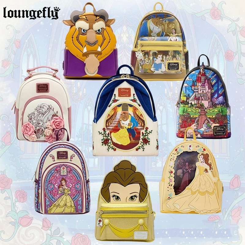 

8 стилей мини-рюкзаков-кошельков Loungefly Disney Beauty and The Beast Ballroom Velvet Snap