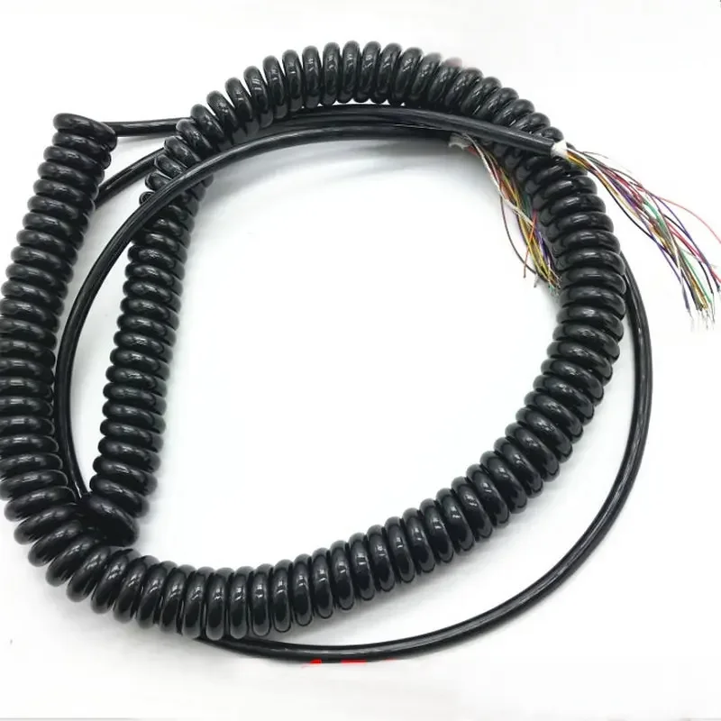 NEW CALT 12 19 21 26 Cores Spring Wire Spiral Cable Coiled Cable for CNC Mpg Hand Wheel Pulse Generator Spring Cable