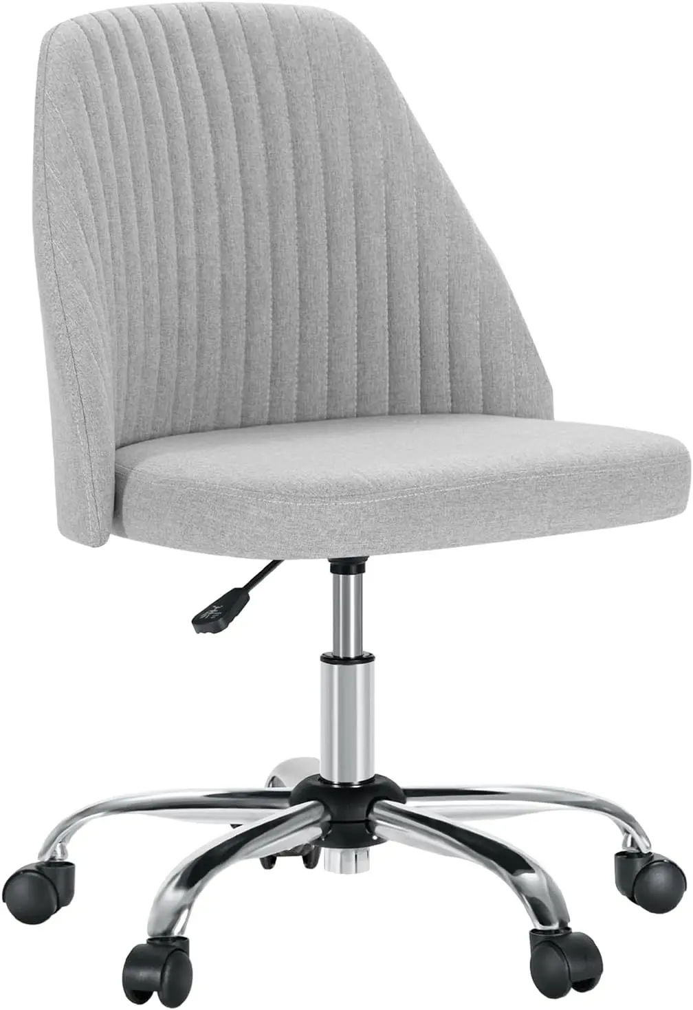 

Comfy Office Desk Chair with Wheels, Adjustable Height Swivel Task Chair for Home, Bedroom, Student, Adults in Classic Grey