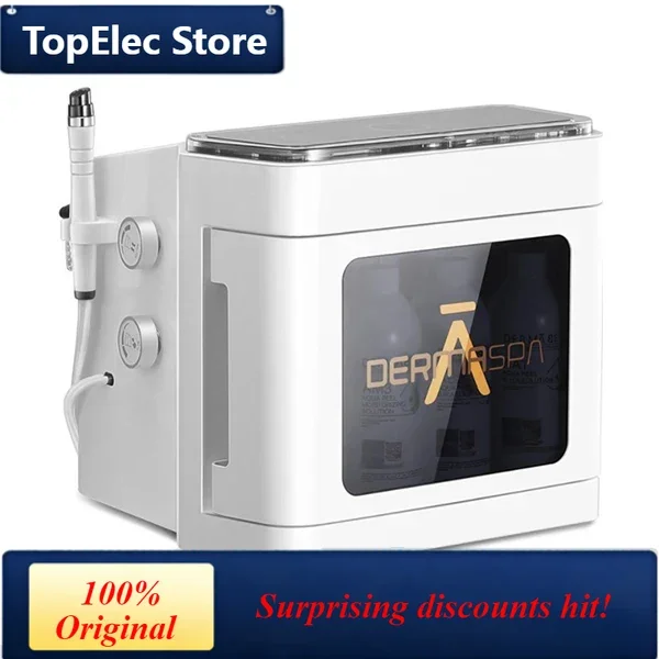 TopElec Portable Hydro Dermabrasion Beauty Salon Equipement New Dermaspa Aqua Peel Small Bubble Facial Beauty Machine