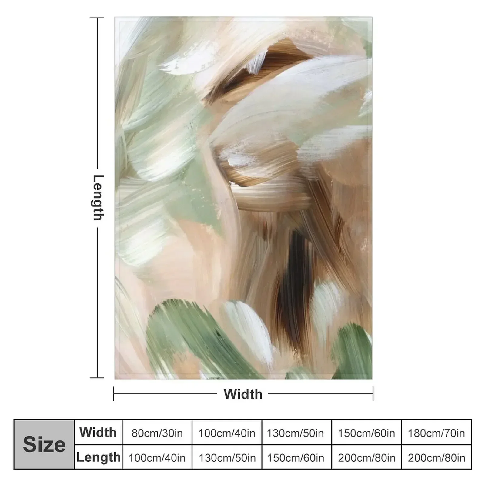 Sage green and brown art Throw Blanket manga Loose for babies Giant Sofa Blankets For Bed Moving Blankets