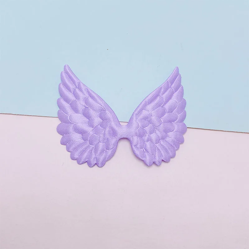 60 Stück 5,8x4,5CM Stoff-Satin-Engelsflügel-Applikationen zum Aufnähen für DIY Kinder-Haarspangen-Zubehör, Kleidungsstücke, Kopfbedeckungen, Dekor-Patches – Detail 11