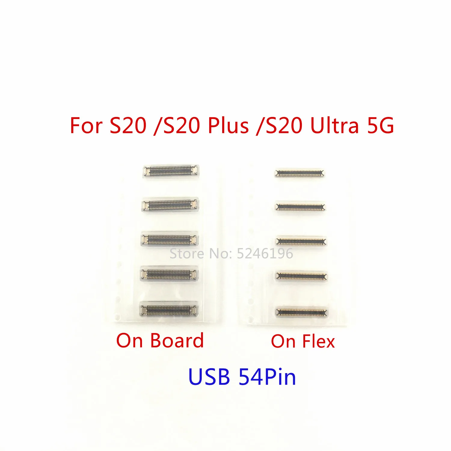 

5-10pcs USB Charger Charging Port FPC Connector 54Pin For Samsung Galaxy S20 S20 Plus S20 Ultra 5G Plug On Board.